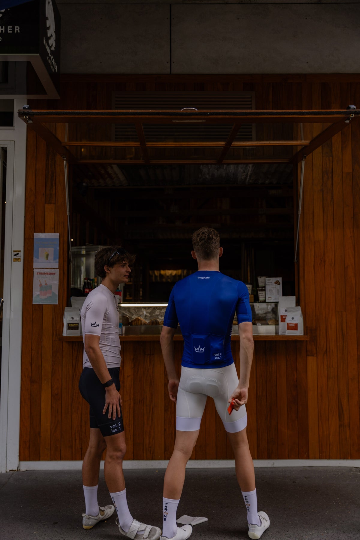 Man wearing THRONE cycling kit