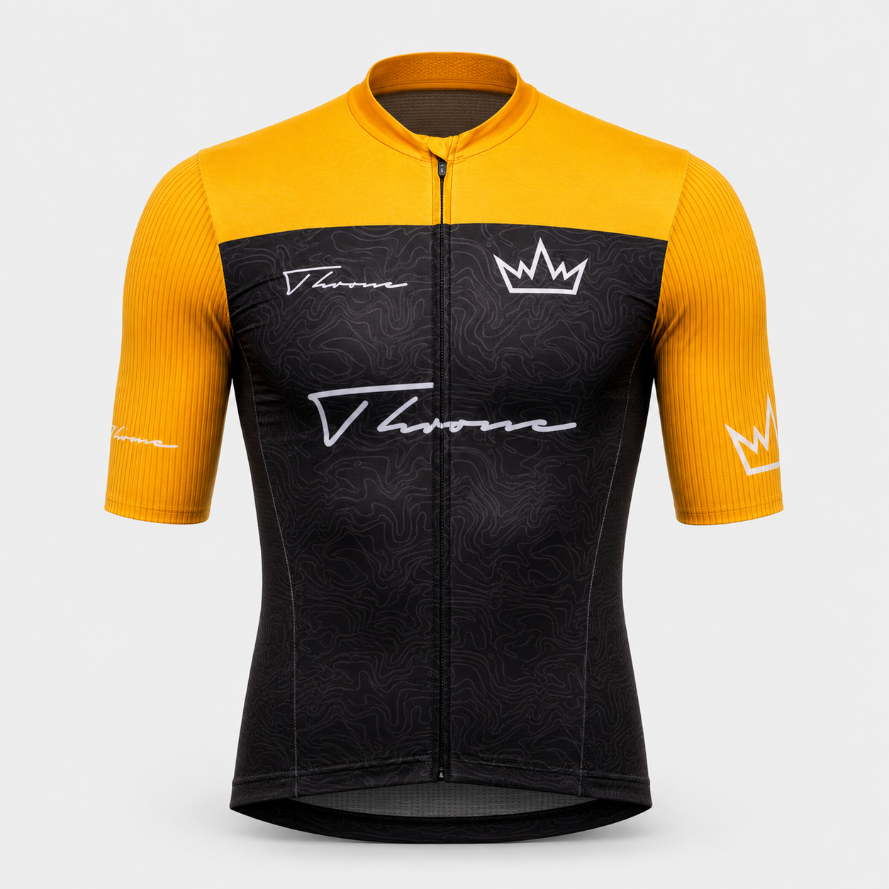 Men's THRONE Phase 1 Stacia Orange cycling jersey front view