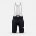 Men's THRONE Phase 1 black cycling bib shorts front view