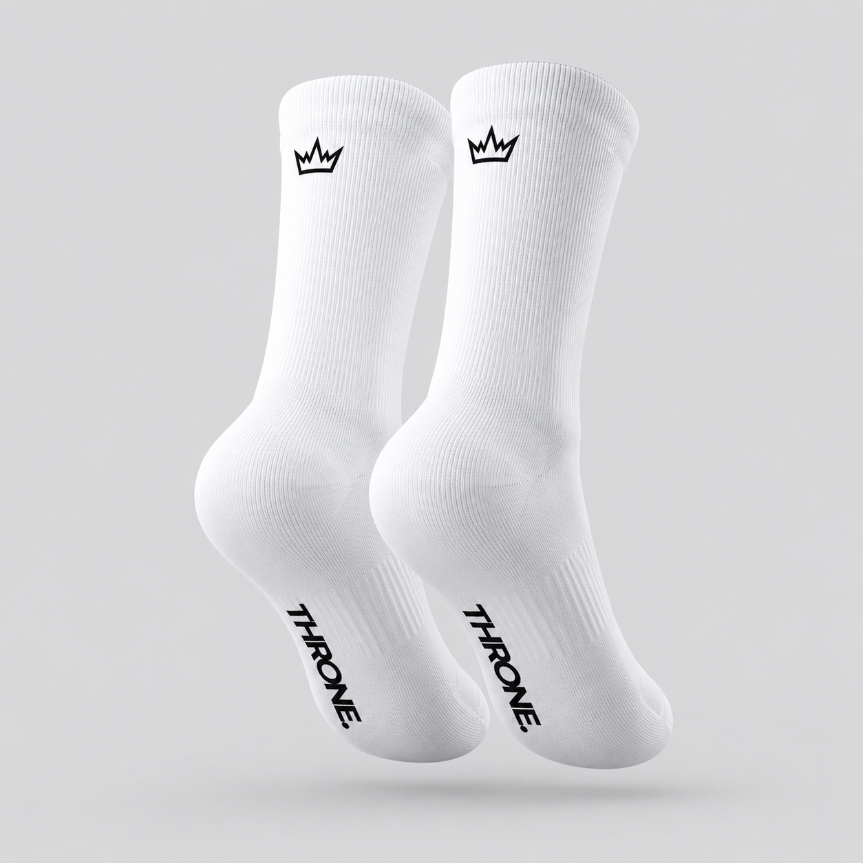 White THRONE Foundation cycling socks product view