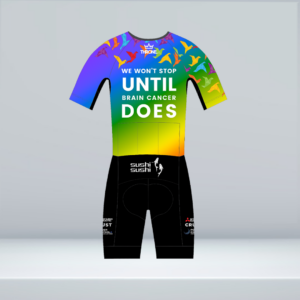 Cure Brain Cancer Foundation men's sleeved trisuit back