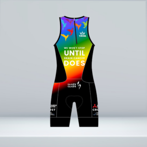 Cure Brain Cancer Foundation men's sleeveless trisuit back