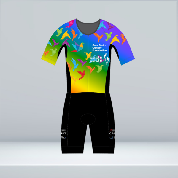 Cure Brain Cancer Foundation women's sleeved trisuit front