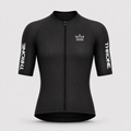 THRONE Men's Foundation Cycling Jersey in black, ghost mannequin front view