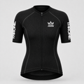 THRONE Women's Foundation Jersey in black, ghost mannequin front view