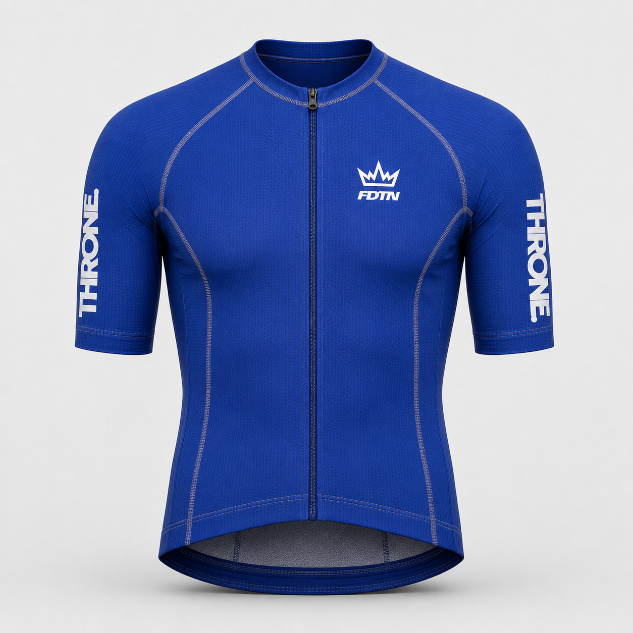 THRONE Men's Foundation Jersey in blue, ghost mannequin front view