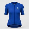 THRONE Women's Foundation Jersey in blue, ghost mannequin front view